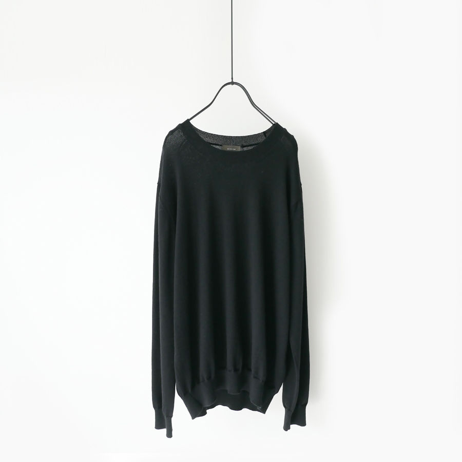 WIRROW｜ウィロウ｜Crewneck knit pullover｜size2｜BLACK