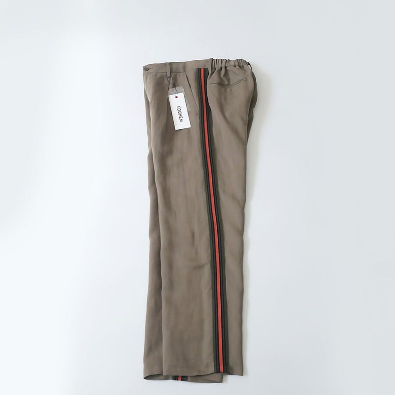 COOHEM| コーヘン |KNIT SIDELINE LINEN MIX PANTS｜KHA