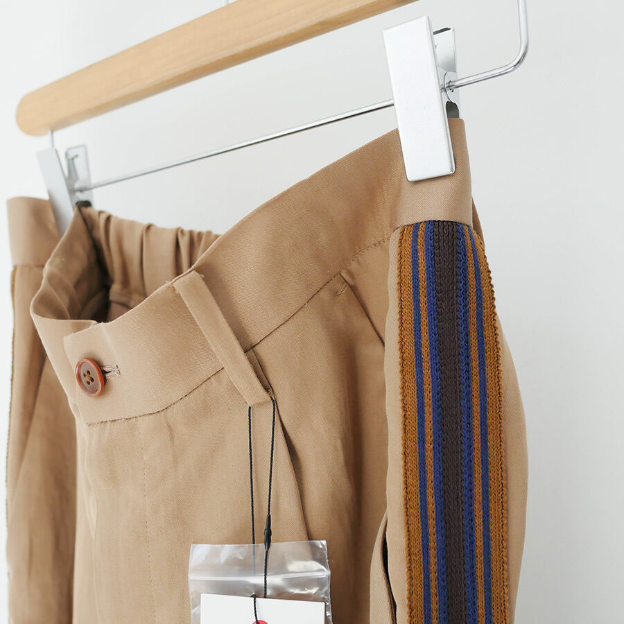 COOHEM| コーヘン |KNIT SIDELINE LINEN MIX PANTS｜CAM