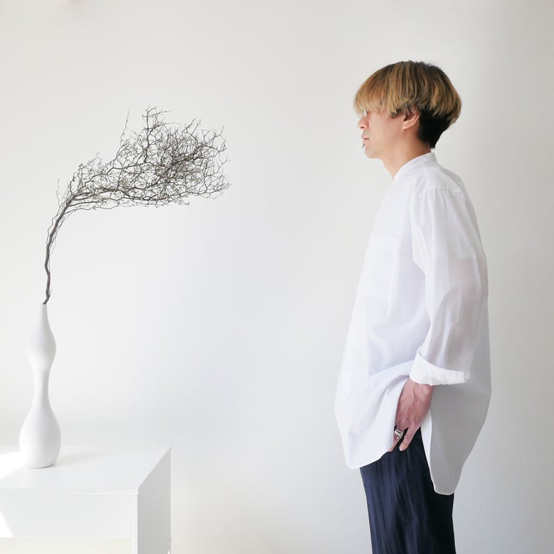 WIRROW｜ウィロウ｜long stand collar shirt｜スタンドカラー