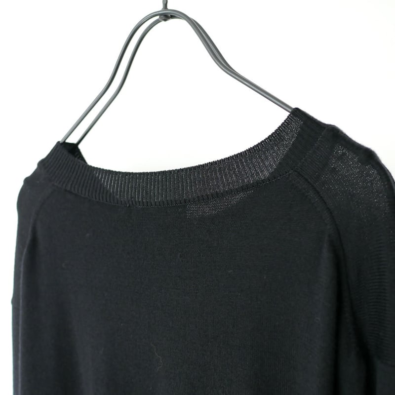WIRROW|ウィロウ|Crewneck knit pullover|size2|BLACK WIRROW|ウィロウ|Crewneck knit pullover|size2|BLACK