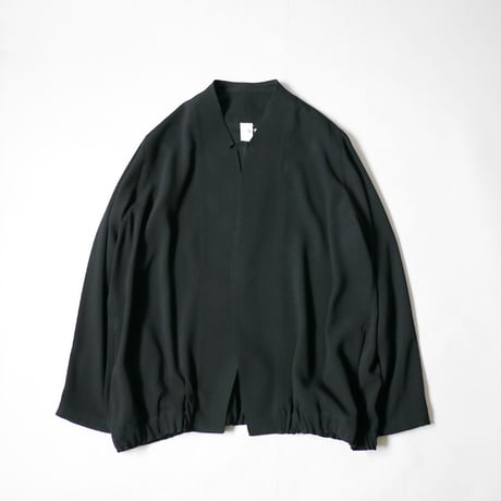 NO CONTROL AIR ｜ノーコントロールエアー｜アセテート＆ポリエステル　ライトクレープダブルクロスジャケット｜BLACK｜NK-NC911JK