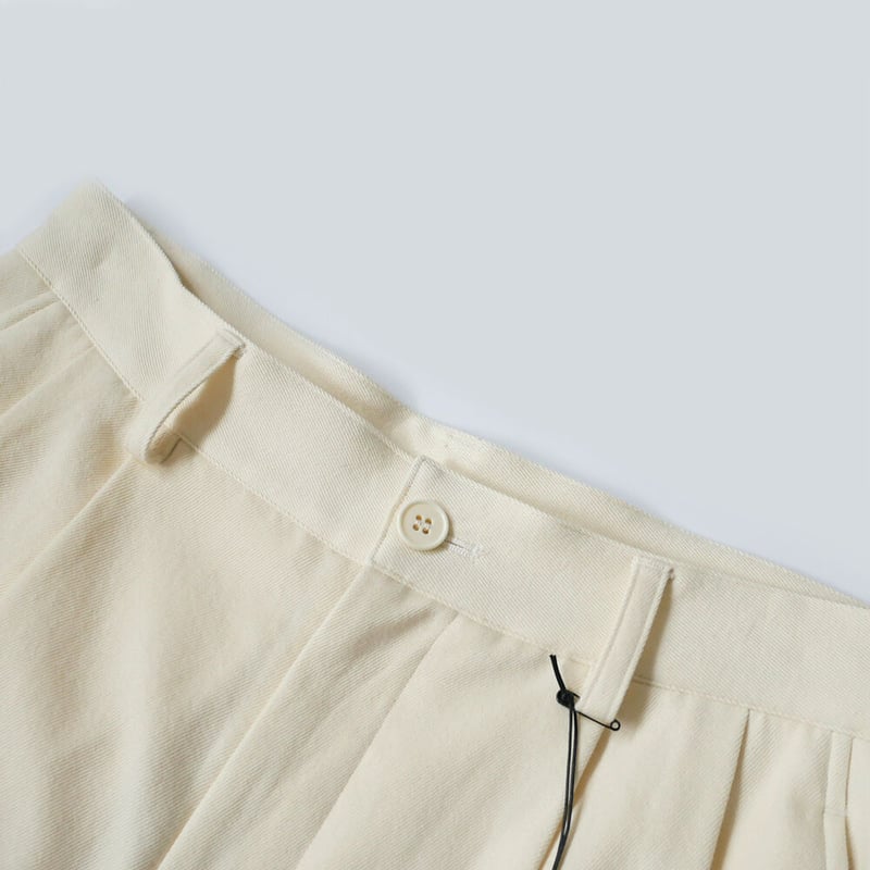 WIRROW｜ウィロウ｜COTTON TWILL TUCK PANTS｜152137-121｜