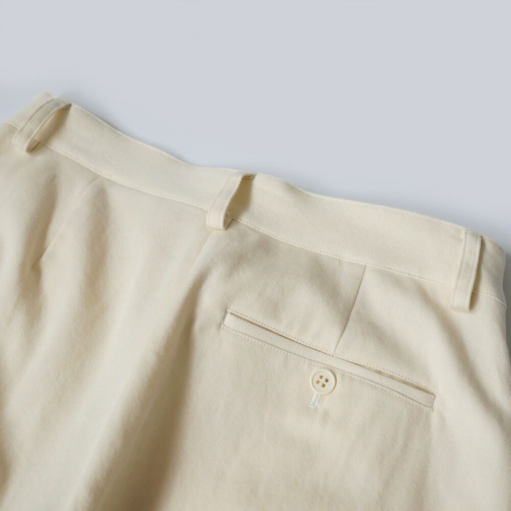 WIRROW｜ウィロウ｜COTTON TWILL TUCK PANTS｜152137-121｜