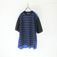 COOHEM| コーヘン |  KNIT PATCHWORK PO｜BLUE｜ 13-222-023｜SIZEL