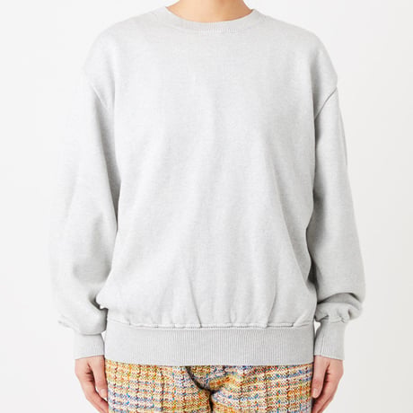 COOHEM| コーヘン | UNISEX_COLOR MIX COTTON SILK PULLOVER｜コットンシルクプルオーバー|GREY｜ 15-212-001｜SIZEL