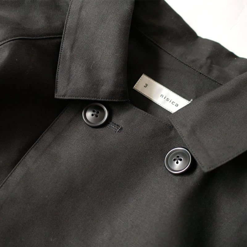 nisica ニシカ |ダブルボタンパラフィンコート｜BLACK｜SIZE3 | GOUACH