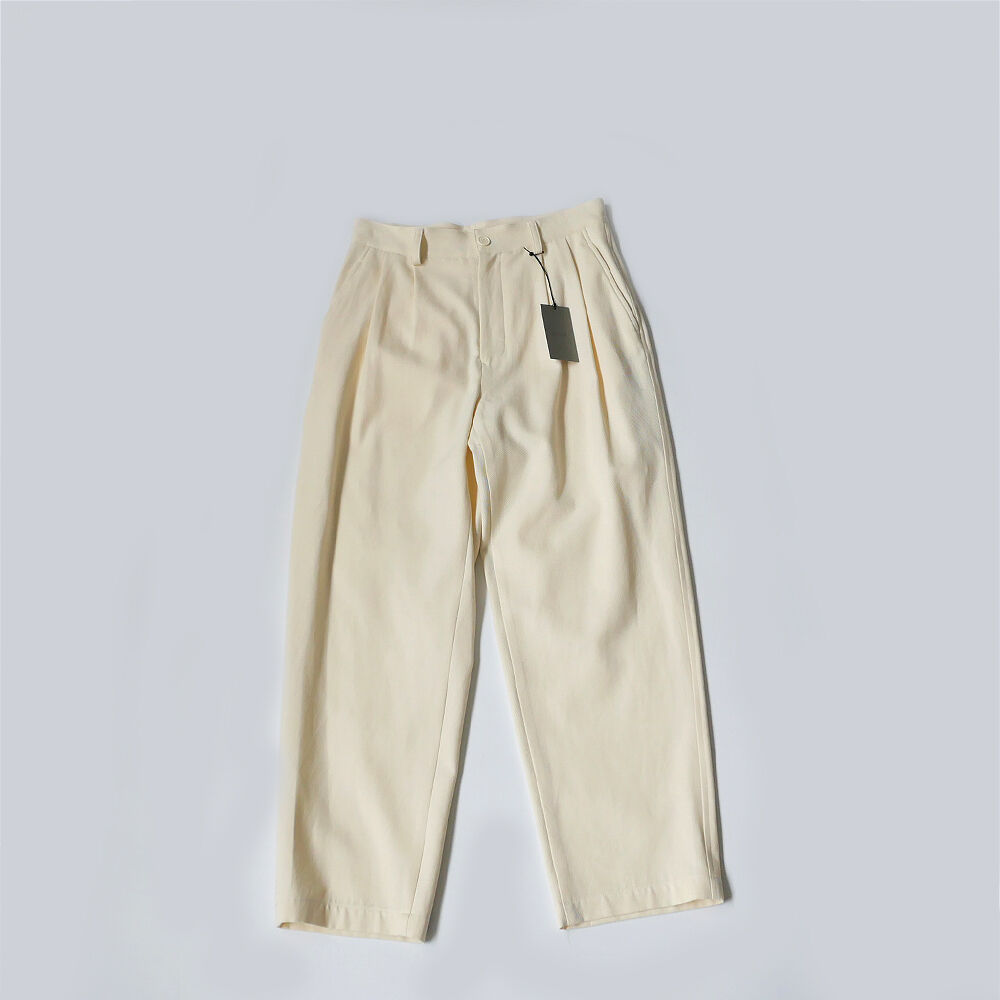 WIRROW｜ウィロウ｜COTTON TWILL TUCK PANTS｜152137-121｜size3｜OFF WHITE