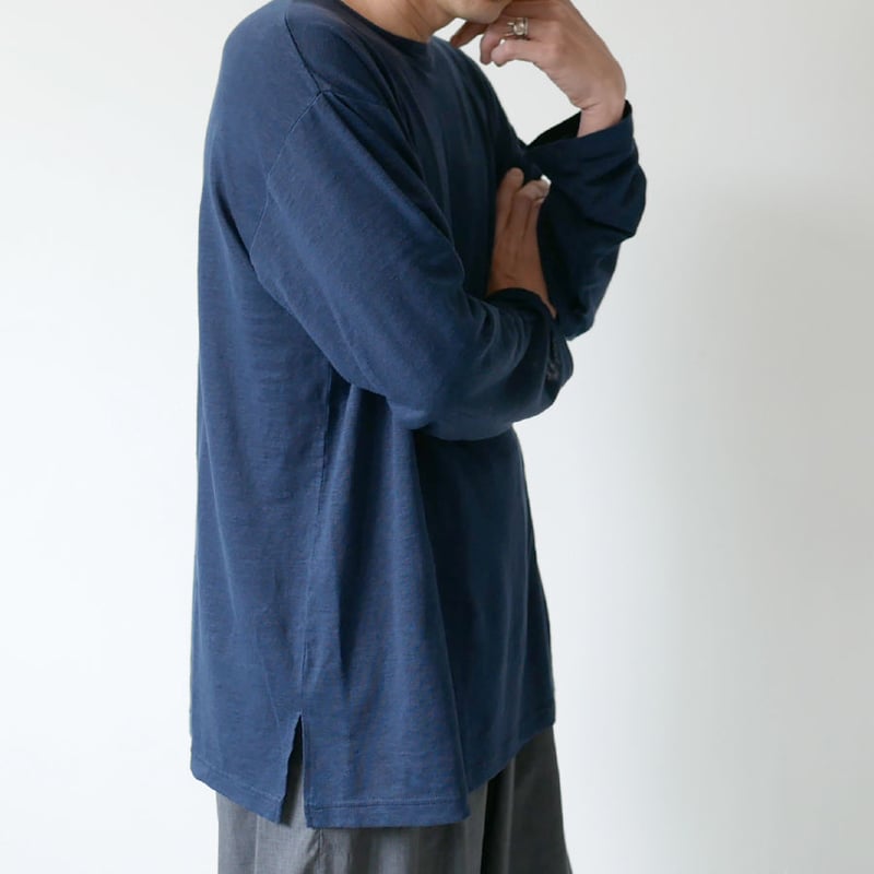 WIRROW｜ウィロウ｜Linen long sleeve cut&sewn｜size2/si