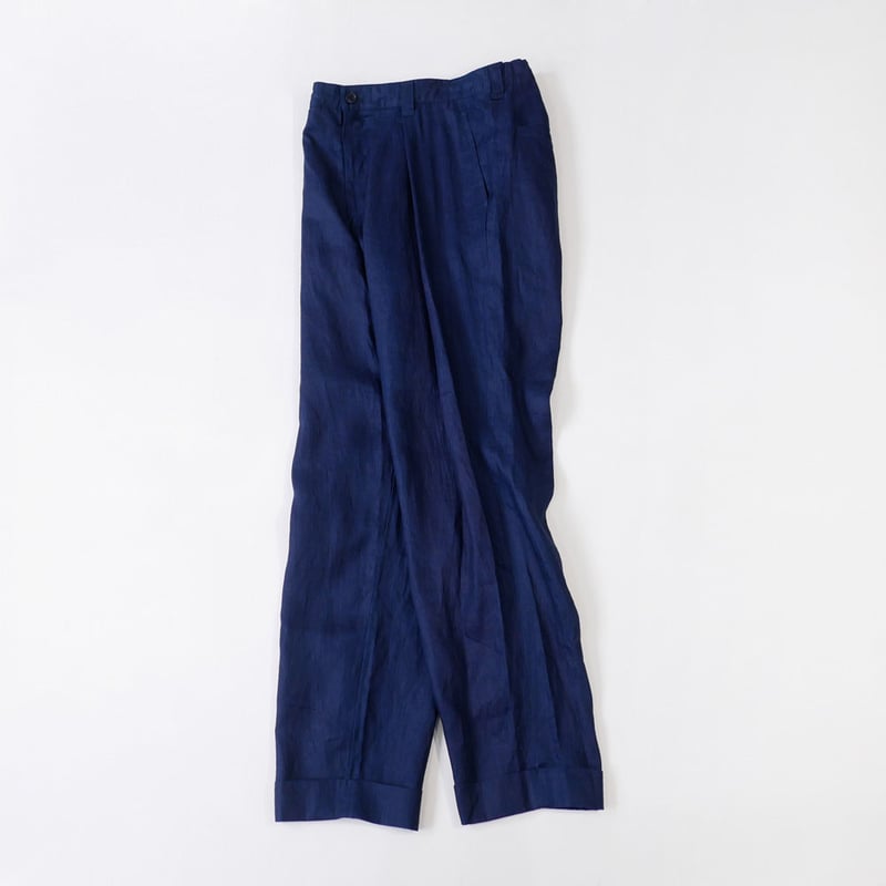 タイソン様 フランス リネン ワークパンツ 58 ネイビー インディゴ タイソン様 フランス リネン ワークパンツ 58 ネイビー インディゴ