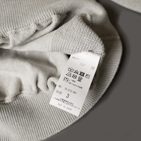 COOHEM| コーヘン | UNISEX_COLOR MIX COTTON SILK PULLOVER｜コットンシルクプルオーバー|GREY｜ 15-212-001｜SIZEL