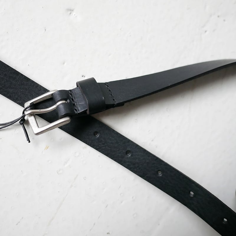 小物 WIRROW Simple Belt WIRROW｜ウィロウ｜narrow belt ｜size1/size2｜BLACK | GO