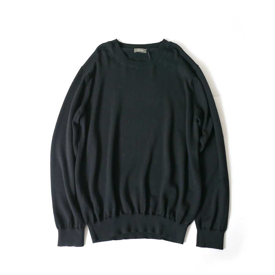WIRROW｜ウィロウ｜Crewneck knit pullover｜size2｜BLACK