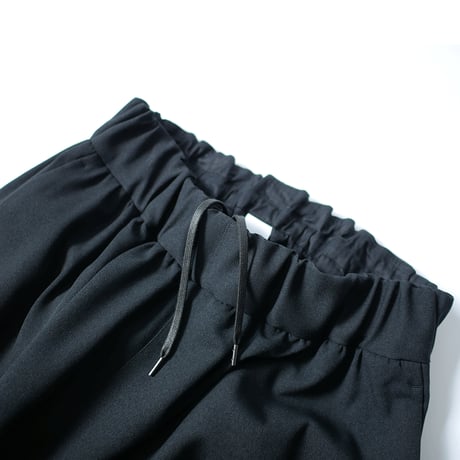 NO CONTROL AIR ｜ノーコントロールエアー｜ポリエステルフラノツイル裾タックパンツ｜CW_NC037PF｜BLACK｜SIZE S｜