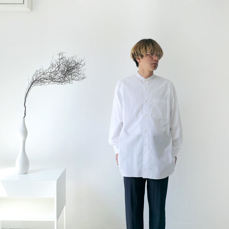 WIRROW｜ウィロウ｜long stand collar shirt｜スタンドカラーシャツ|