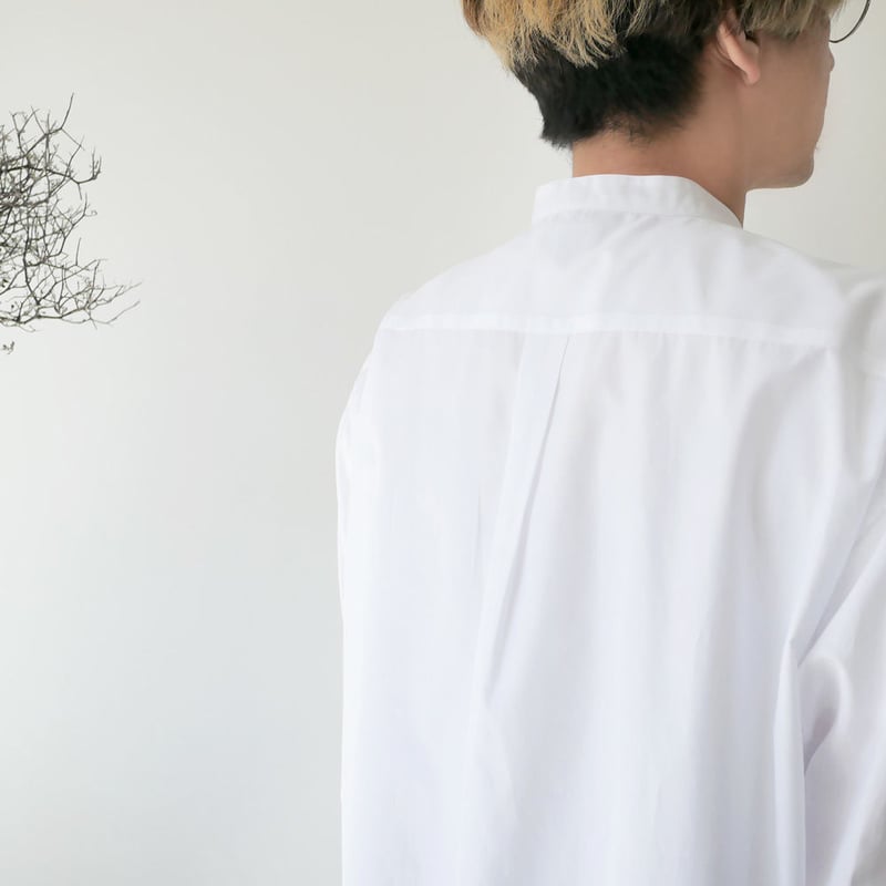 WIRROW｜ウィロウ｜long stand collar shirt｜スタンドカラーシャツ|