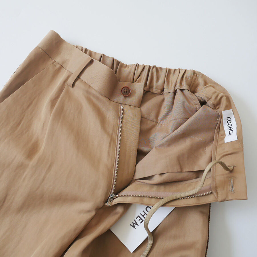 交編　choohem COOHEM| コーヘン |KNIT SIDELINE LINEN MIX PANTS｜CAM
