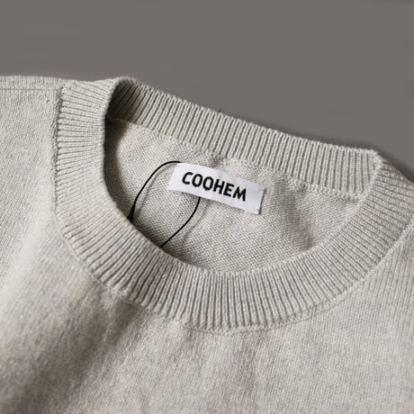 COOHEM| コーヘン | UNISEX_COLOR MIX COTTON SILK PULLOVER｜コットンシルクプルオーバー|GREY｜ 15-212-001｜SIZEL