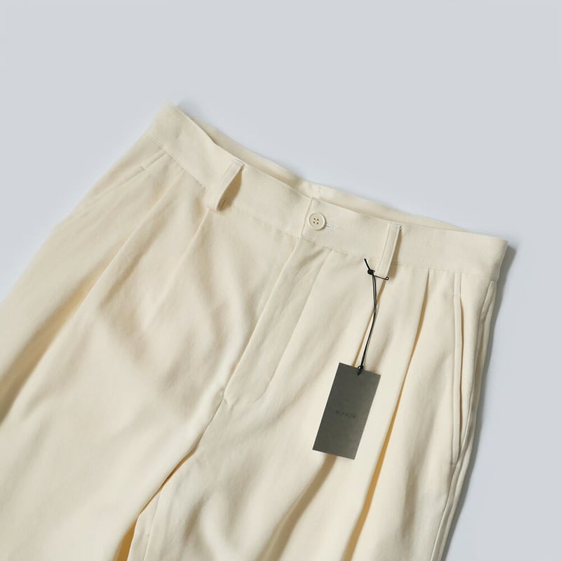 WIRROW｜ウィロウ｜COTTON TWILL TUCK PANTS｜152137-121｜...