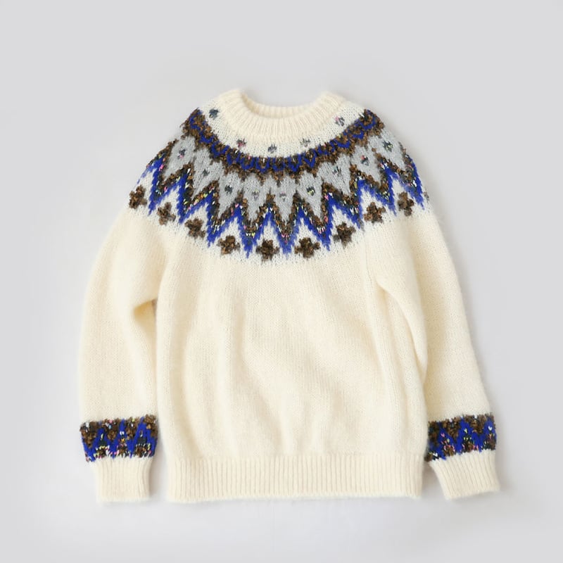 COOHEM コーヘン モヘア ノルディック ニット セーター 米冨 COOHEM コーヘン モヘア ノルディック ニット セーター 米冨