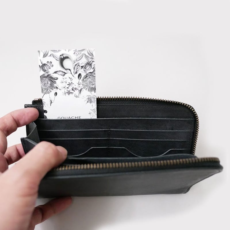 nisica ニシカ |レザーロングウォレット（ジップタイプ） カウレザー