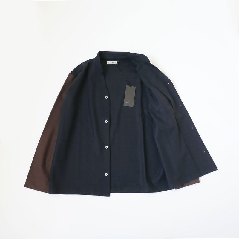 nisica ニシカ |カーディガンジャケット｜NIS-996｜NAVY /BROWN | G