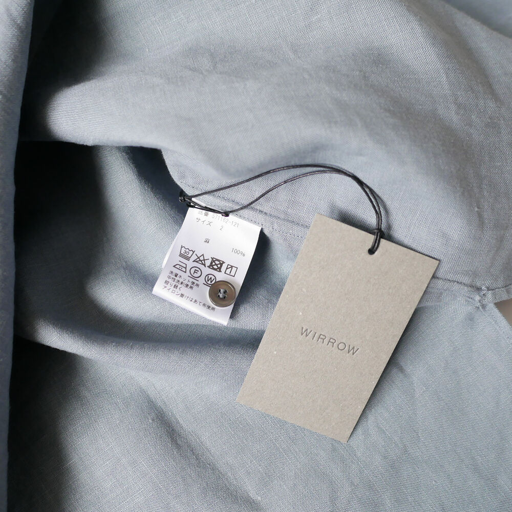 WIRROW｜ウィロウ｜リネンレギュラーカラーシャツ｜571162-121｜size2