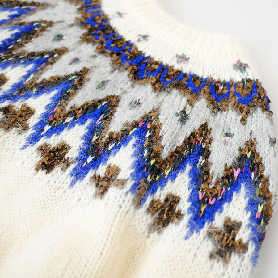 COOHEM| コーヘン | MOHAIR NORDIC KNIT P/O｜モヘアノルディック