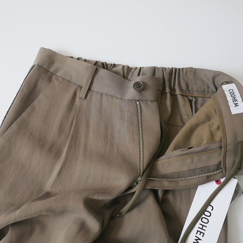 新品【COOHEM】KNIT SIDELINE LINEN MIX PANTS COOHEM| コーヘン |KNIT SIDELINE LINEN MIX PANTS｜KHA