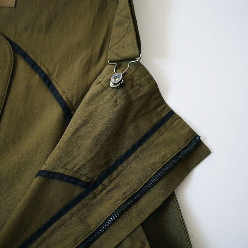 FIRMUM ｜フィルマム｜ビッグオーバーオール｜SIZE S｜OLIVE/SAGE GREY