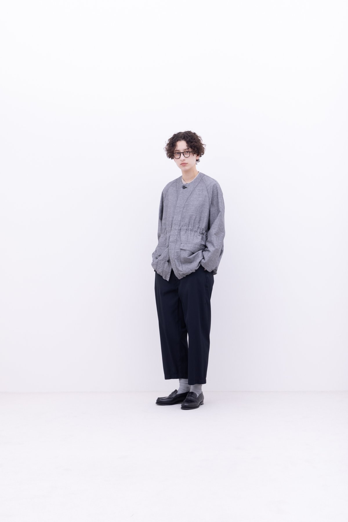 FIRMUM ｜フィルマム｜リネン＆コットン・ピンチェック ブルゾン