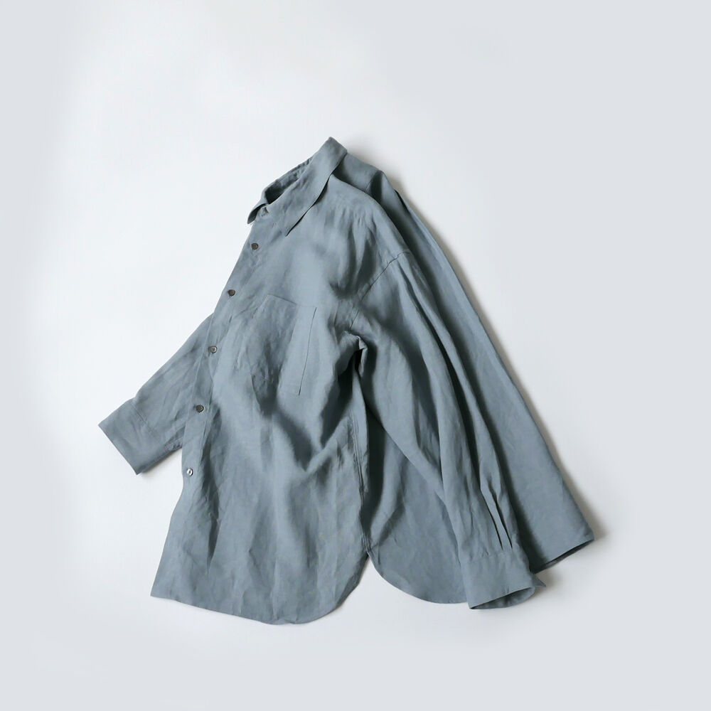 WIRROW｜ウィロウ｜リネンレギュラーカラーシャツ｜571162-121｜size2