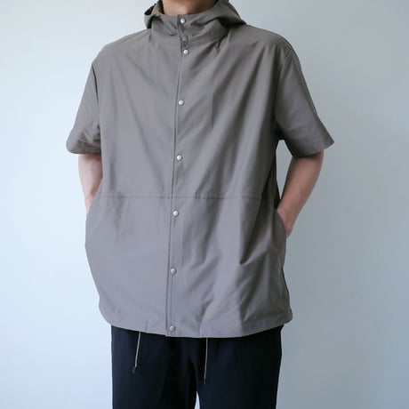 CURLY カーリー | CALM HOODIE SNAP S/S SHIRTS｜202-06041｜GREGE｜SIZE3