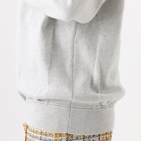 COOHEM| コーヘン | UNISEX_COLOR MIX COTTON SILK PULLOVER｜コットンシルクプルオーバー|GREY｜ 15-212-001｜SIZEL