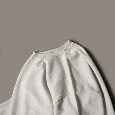 COOHEM| コーヘン | UNISEX_COLOR MIX COTTON SILK PULLOVER｜コットンシルクプルオーバー|GREY｜ 15-212-001｜SIZEL