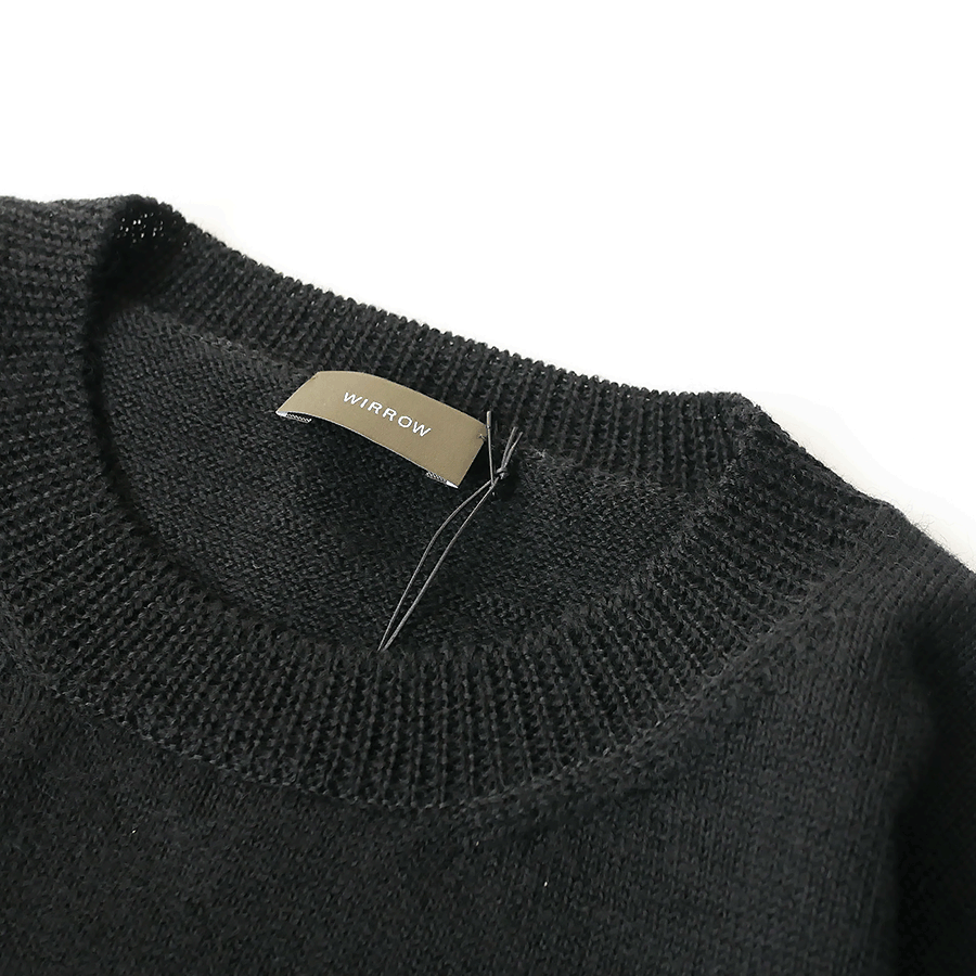 以下はお借りしましたWIRROW crew neck knit pulloverダークブラウン