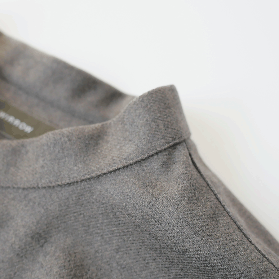 WIRROW｜ウィロウ｜ soft wool stand collar shirt｜size2