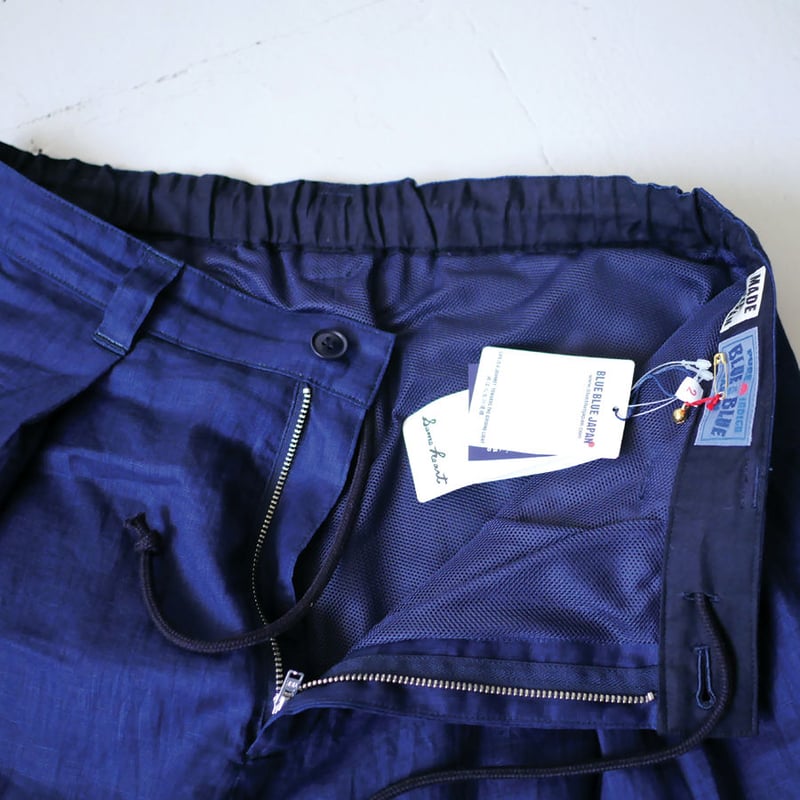 タイソン様 フランス リネン ワークパンツ 58 ネイビー インディゴ タイソン様 フランス リネン ワークパンツ 58 ネイビー