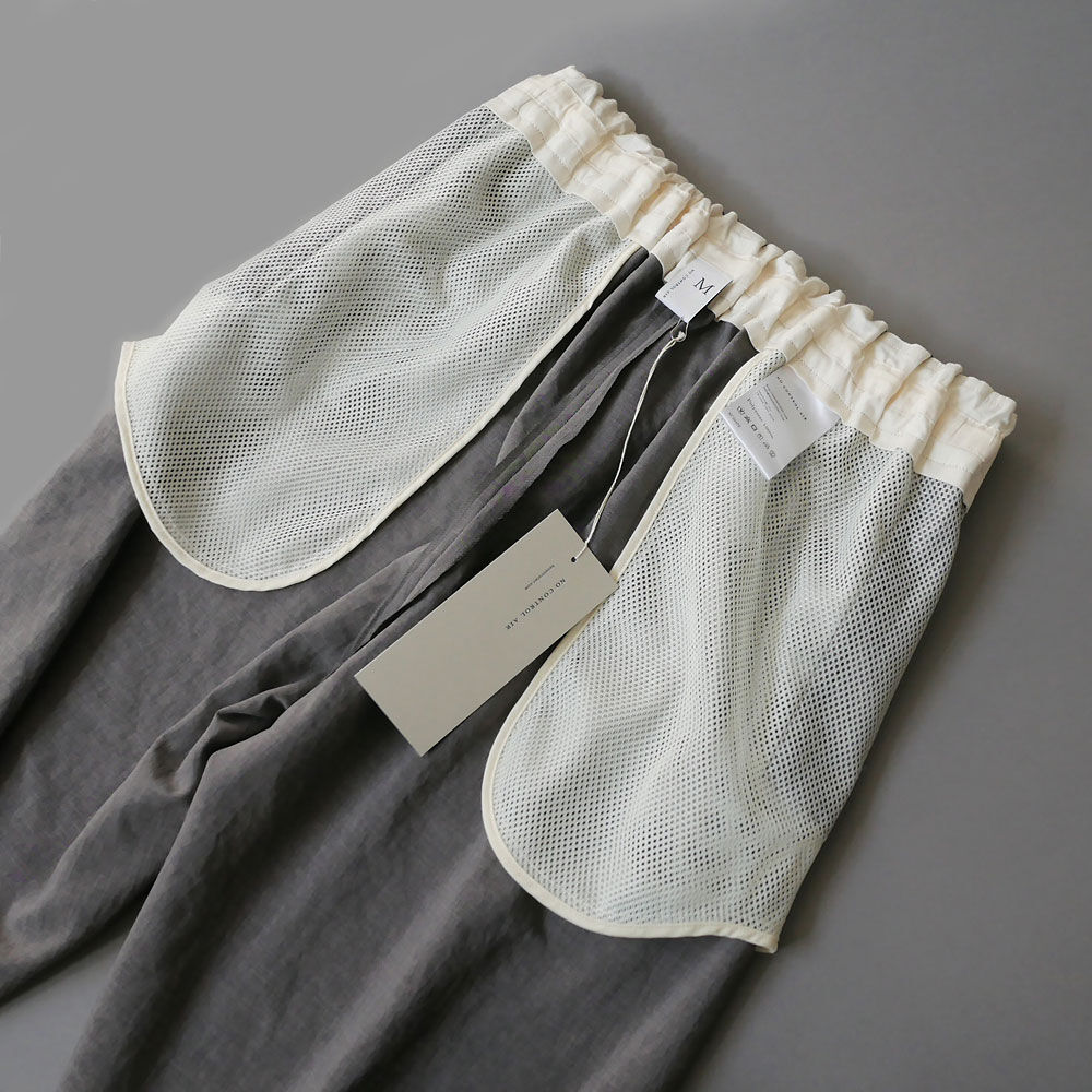 NO CONTROL AIR☆強撚ポリエステルストレッチポプリンオーバーオール 