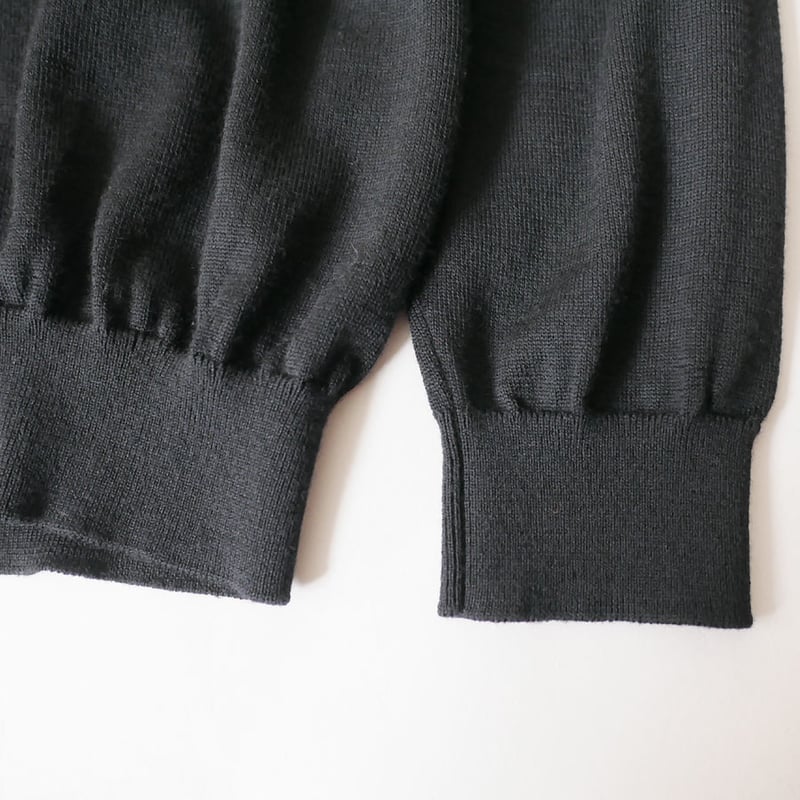 WIRROW|ウィロウ|Crewneck knit pullover|size2|BLACK WIRROW|ウィロウ|Crewneck knit pullover|size2|BLACK