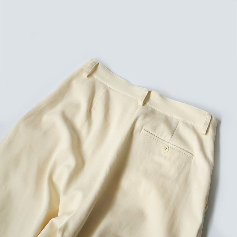 WIRROW｜ウィロウ｜COTTON TWILL TUCK PANTS｜152137-121｜