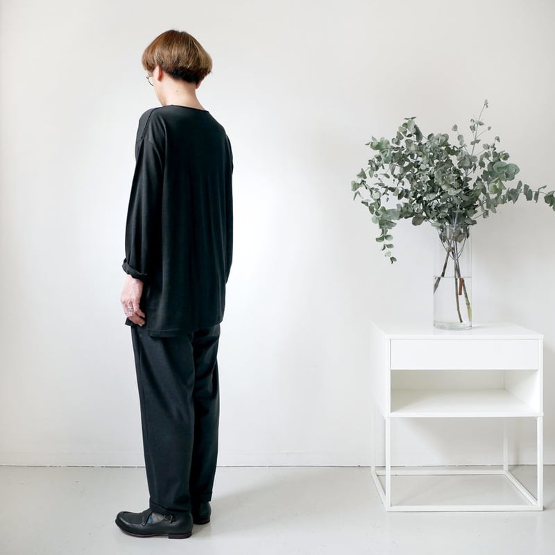 【argue】linen voile gauze pullover ブラック argue LINEN VOILE GAUZE PULLOVER BLACK