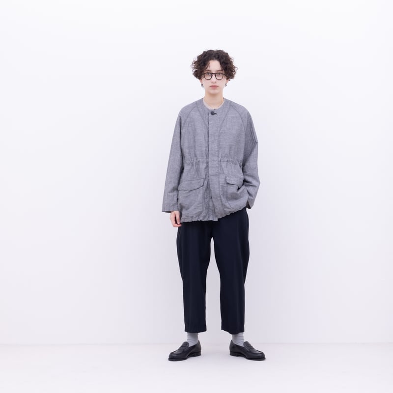 FIRMUM ｜フィルマム｜リネン＆コットン・ピンチェック ブルゾン