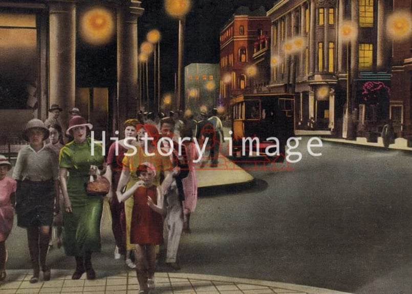 満洲ハルビン 夜景 5枚組 1918年〜1933年(大正7年4月1日〜昭和8 満洲ハルビン 夜景 5枚組 1918年〜1933年(大正7年4月1日〜昭和8
