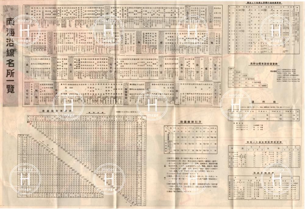 南海沿線案内図・南海電車・1938年（昭和13年）