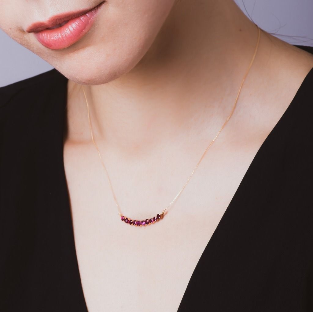Unheated Mogok Ruby Necklace モゴック産非加熱ルビーネックレス (