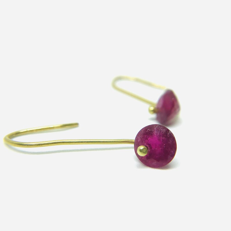 Rubellite Earrings ルベライトピアス (K10YG) | Ai-MULET