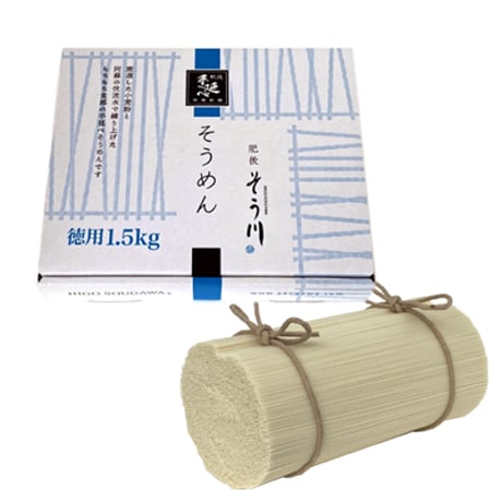 肥後そう川　徳用乾そうめん1.5kg（つゆなし/約17食入）