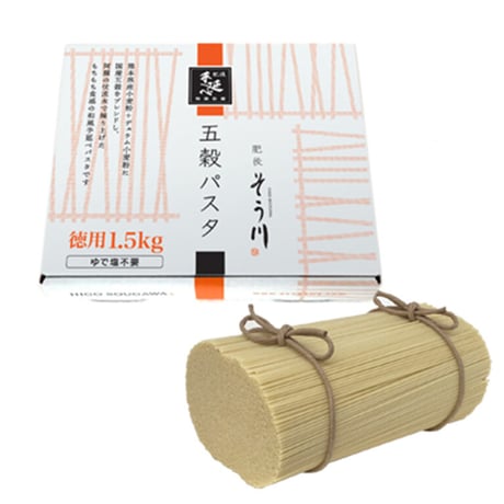 肥後そう川　徳用五穀パスタ1.5kg（ソースなし/約17食入）