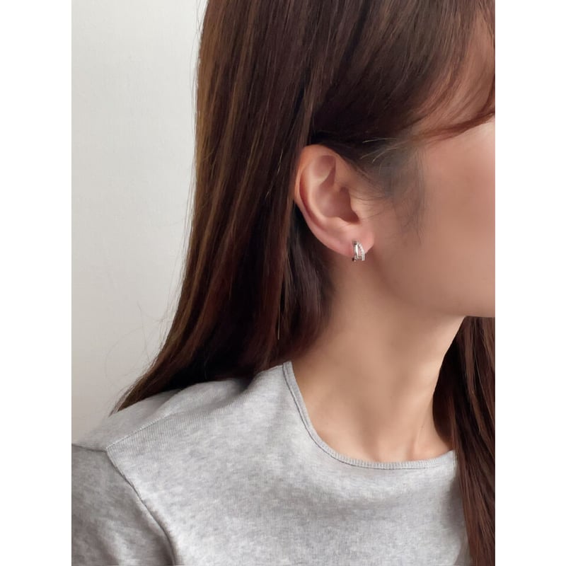 w mini crystal earring | 2color | meaningful th...